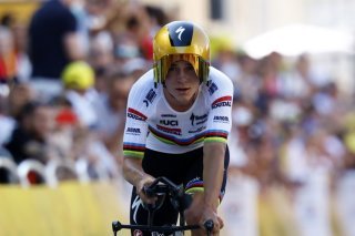 Remco Evenepoel intouchable à Caen. KEYSTONE/EPA/MARTIN DIVISEK